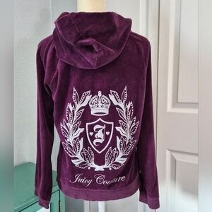 Juicy Couture Velour Zip Hoodie McBling Y2K Large